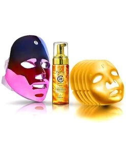 Multi-Treatment Wireless LED Mask With Cleanse & Renew Set Women