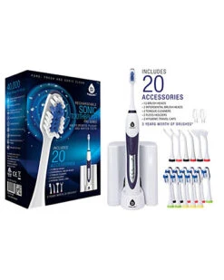 S520 White Ultra High Powered Sonic Electric Toothbrush With Dock Charger Women