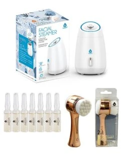 Facial Steamer, Hyaluronic Acid & Dual Side Facial Brush Women