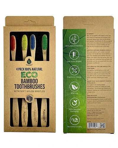 100% Natural Eco Bamboo Toothbrushes Women 4 100% Natural Eco Bamboo Toothbrushes Women - Image 2
