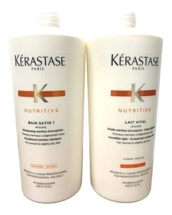 Kérastase Bain Satin 1 Shampoo 34oz And Lait Vital Conditioner 34oz DUO Women