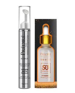 50X Vitamin C Brightening & Intensive Rapid Renewal Eye Serum Set Women