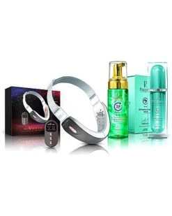 6.42oz Stem Cell & Collagen Restoration Set With EMS Jaw & Neck Lifting Device Women